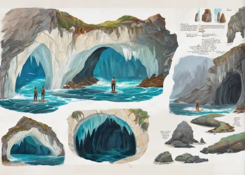 blue caves,the blue caves,sea caves,studies,blue cave,sea cave,cliffs,glacier cave,coastal and oceanic landforms,narrows,chasm,karst landscape,cove,exploration of the sea,cliffs ocean,washes,karst,cave on the water,cave,glacial melt,Unique,Design,Character Design