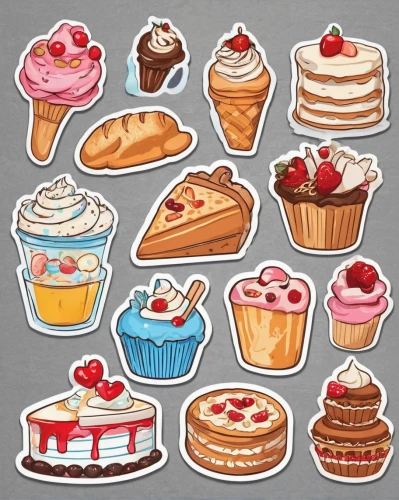 ice cream icons,small cakes,pastries,sweet pastries,cupcake background,cupcake pattern,bakery,fruits icons,cup cakes,cupcake paper,fruit icons,cupcakes,cakes,pastry shop,bakery products,desserts,food icons,clipart cake,cake decorating supply,party pastries,Unique,Design,Sticker