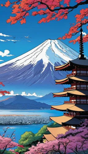 japan landscape,japanese sakura background,japanese background,japan,kyoto,sakura background,japanese mountains,tsukemono,cool woodblock images,fuji,japanese floral background,beautiful japan,japanese art,sakura trees,mount fuji,japanese waves,japanese architecture,mt fuji,sakura blossom,tokyo ¡¡,Illustration,American Style,American Style 13