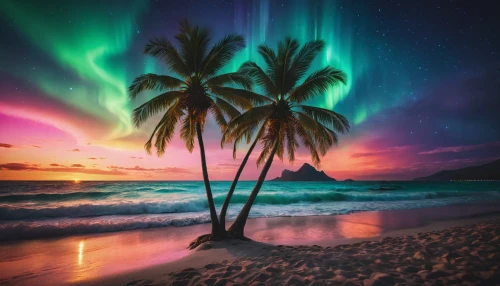 hawaii,colorful light,northen lights,colorful background,dream beach,splendid colors,ocean paradise,nothern lights,tropical beach,northern lights,auroras,delight island,tropical sea,cook islands,beautiful beaches,norther lights,beautiful beach,intense colours,french polynesia,aurora borealis,Photography,General,Cinematic