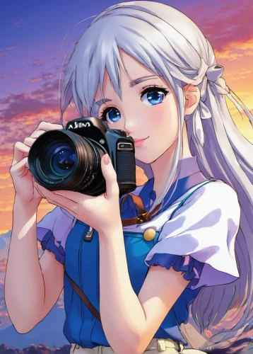 mamiya,a girl with a camera,the blonde photographer,camera illustration,photographer,minolta,camera photographer,camera,taking photo,nikon,taking photos,zenit,photo lens,taking picture,digital camera,photo-camera,binoculars,point-and-shoot camera,lens,photo camera,Illustration,Children,Children 01