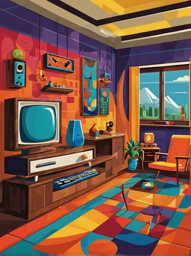 retro styled,game room,retro television,livingroom,mid century,tv set,cartoon video game background,boy's room picture,mid century modern,playing room,living room,atari 2600,kids room,modern room,computer room,television set,retro items,great room,recreation room,retro style,Unique,Pixel,Pixel 05