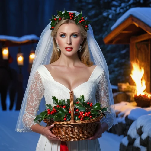 blonde girl with christmas gift,suit of the snow maiden,russian traditions,christmas woman,white rose snow queen,bridal clothing,nordic christmas,the snow queen,girl in a wreath,the occasion of christmas,carolers,dowries,siberian ginseng,bridal jewelry,christmas rose,holly wreath,wedding dresses,yule,christmas cake,christmas wreath,Photography,General,Natural