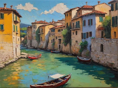 gondolas,venetian,boat landscape,italian painter,portofino,gondolier,boats in the port,burano,venezia,gondola,mediterranean,fishing village,boats,small boats on sea,fishing boats,tuscan,murano,liguria,ponte vecchio,cinque terre,Conceptual Art,Graffiti Art,Graffiti Art 12