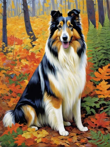 english shepherd,rough collie,australian shepherd,collie,australian collie,scotch collie,dog shetland sheepdog,shetland sheepdog,bernese mountain dog,landseer,shetland sheepdog tricolour,sheltie,finnish lapphund,canidae,icelandic sheepdog,swedish lapphund,cardigan welsh corgi,welsh cardigan corgi,puppy shetland sheepdog,polish tatra sheepdog,Art,Classical Oil Painting,Classical Oil Painting 27