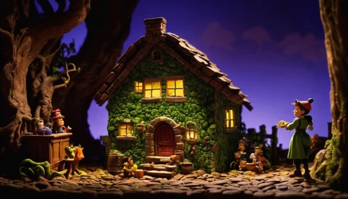 witch's house,fairy village,witch house,fairy house,cartoon video game background,fairy door,children's fairy tale,halloween background,dolls houses,halloween scene,fairy tale,fairy tale castle,3d fantasy,houses clipart,children's background,the little girl's room,the haunted house,fairy tale character,a fairy tale,crooked house,Unique,3D,Toy
