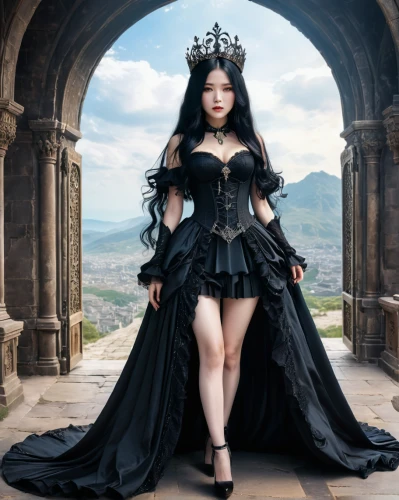 gothic fashion,gothic dress,queen of the night,crow queen,gothic woman,gothic portrait,gothic style,celtic queen,crowning,queen crown,goth woman,fairy queen,gothic,lady of the night,queen s,queen,oriental princess,ball gown,music fantasy,imperial crown,Photography,General,Natural