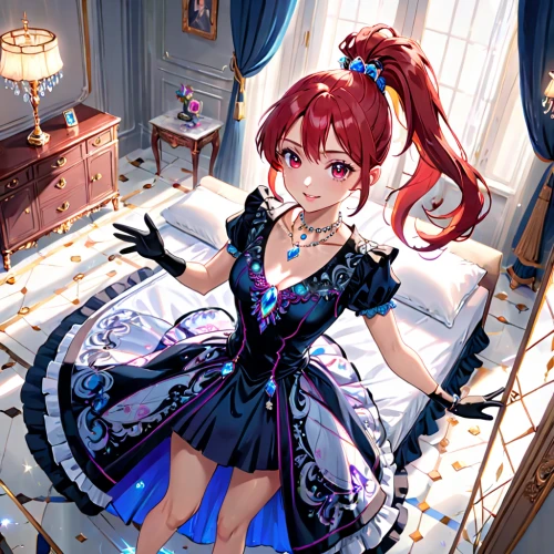 love live,maki,sonoda love live,maid,mikuru asahina,queen of hearts,maki roll,velvet,doll kitchen,hair ribbon,princess anna,vanessa (butterfly),doll's house,alice,anime japanese clothing,red-haired,iris on piano,poker primrose,tumbling doll,venetia,Anime,Anime,General