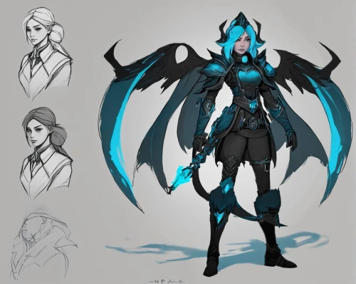 concept art,dark elf,blue-winged wasteland insect,neottia nidus-avis,development concept,harpy,male character,garuda,aesulapian staff,comic character,concepts,dark-type,blue enchantress,mean bluish,alaunt,winterblueher,raven girl,uriel,corvin,oracle girl,Illustration,Abstract Fantasy,Abstract Fantasy 02