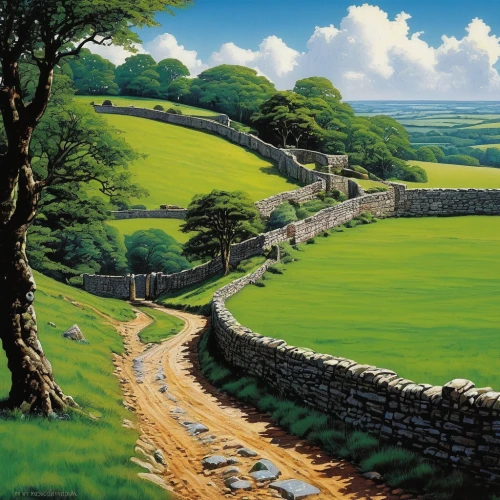 exmoor,yorkshire dales,rural landscape,stone wall road,yorkshire,derbyshire,ireland,background with stones,landscape background,farm landscape,england,wensleydale,north yorkshire,wales,green landscape,countryside,green fields,rural,north yorkshire moors,peak district,Conceptual Art,Sci-Fi,Sci-Fi 20