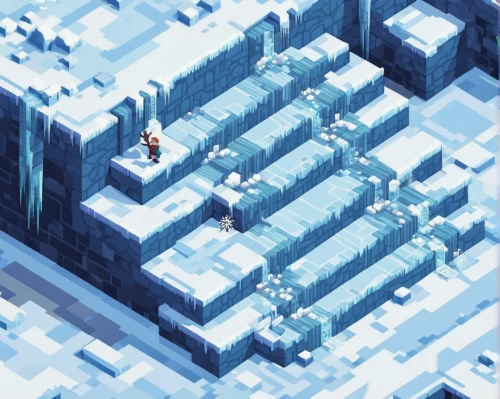 ice castle,chasm,ice wall,snow roof,ice cave,crevasse,ice crystal,ice planet,infinite snow,snow house,tileable,ice landscape,cubic,crystalline,isometric,snowhotel,snow shelter,ancient city,snow fields,deep snow,Unique,Pixel,Pixel 01