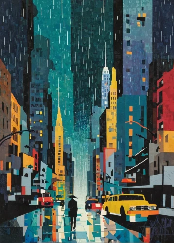 cityscape,hong kong,tokyo,metropolis,rainstorm,tokyo city,night scene,nyc,ny,urban,manhattan,city lights,blue rain,travel poster,rainy,cities,rains,bombay,ann margarett-hollywood,walking in the rain,Unique,Paper Cuts,Paper Cuts 07