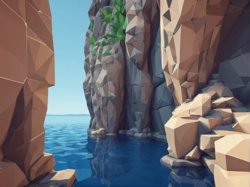 sea caves,cliffs ocean,cliffs,sea cave,sandstone rocks,narrows,the cliffs,cave on the water,sea stack,split rock,blue caves,cliff face,limestone cliff,ravine,sandstone wall,island suspended,canyon,red cliff,rock formations,low poly,Unique,3D,Low Poly