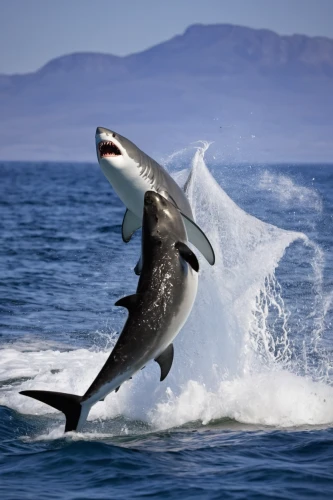 great white shark,killer whale,white-beaked dolphin,northern whale dolphin,oceanic dolphins,spotted dolphin,cetacean,rough-toothed dolphin,orca,cetacea,bottlenose dolphin,porpoise,spinner dolphin,common bottlenose dolphin,sea animal,white dolphin,dolphin swimming,short-beaked common dolphin,whale fluke,striped dolphin,Art,Classical Oil Painting,Classical Oil Painting 24