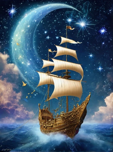 sea sailing ship,sailing ship,sail ship,galleon ship,sea fantasy,sailing ships,galleon,full-rigged ship,tallship,sailing vessel,pirate ship,friendship sloop,sailing-boat,fantasy picture,sailing boat,longship,ghost ship,east indiaman,star ship,sail boat,Illustration,Realistic Fantasy,Realistic Fantasy 02