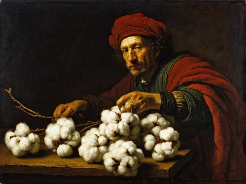 cotton boll,still life with onions,knitting wool,cauliflower,cultivated garlic,cochineal,cotton plant,garlic bulbs,cotton,white onions,agriculture,white turnip,turnips,yoghurt production,burrata,radicchio,arrowroot family,fragrant snowball,raffaello da montelupo,bocconcini,Art,Classical Oil Painting,Classical Oil Painting 06