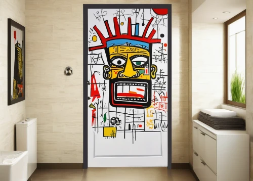 abstract cartoon art,home door,metallic door,room divider,hinged doors,door,shower door,wooden door,creepy doorway,steel door,screen door,sliding door,house of sponge bob,modern decor,the door,bart,door husband,contemporary decor,interior decoration,bathroom cabinet,Art,Artistic Painting,Artistic Painting 51