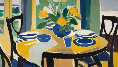 still life of spring,braque saint-germain,braque francais,breakfast table,still-life,dining table,woman at cafe,summer still-life,olle gill,kitchen table,café,still life,sunflowers in vase,floral composition,vase,woman drinking coffee,tea still life with melon,vases,still life with onions,women at cafe,Art,Artistic Painting,Artistic Painting 41