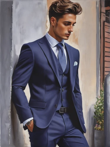 men's suit,navy suit,wedding suit,suit trousers,suit,formal guy,tailor,businessman,men clothes,a black man on a suit,men's wear,groom,male model,white-collar worker,silk tie,aristocrat,suits,gentleman,italian painter,gentlemanly,Conceptual Art,Oil color,Oil Color 09