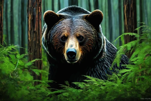 american black bear,brown bear,bear,grizzly bear,nordic bear,great bear,grizzly,bear kamchatka,bear guardian,cute bear,sun bear,black bears,grizzlies,cub,brown bears,ursa,pandabear,kodiak bear,bears,bear bow,Illustration,Realistic Fantasy,Realistic Fantasy 23