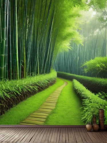 bamboo forest,green forest,bamboo plants,forest background,forest path,forest landscape,bamboo,cartoon video game background,hawaii bamboo,green landscape,green wallpaper,background view nature,tropical and subtropical coniferous forests,wooden path,landscape background,coniferous forest,bamboo curtain,tree lined path,3d background,pine forest,Photography,Documentary Photography,Documentary Photography 12