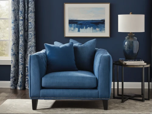 wing chair,mazarine blue,blue pillow,blue room,blue leaf frame,chalkhill blue,armchair,hauhechel blue,blue pushcart,slipcover,blue painting,loveseat,upholstery,sitting room,chaise lounge,settee,acmon blue,cobalt blue,blue lamp,himilayan blue poppy,Conceptual Art,Fantasy,Fantasy 10
