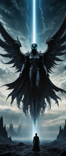 dark angel,angel of death,the archangel,archangel,black angel,heroic fantasy,angelology,death angel,black raven,imperial eagle,fantasy picture,dark-type,king of the ravens,angels of the apocalypse,lone warrior,background image,argus,uriel,daemon,spawn,Illustration,Realistic Fantasy,Realistic Fantasy 46