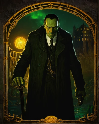 bram stoker,halloween frankenstein,frankenstein,halloween poster,dracula,frankenstein monster,game illustration,undertaker,count,absinthe,collectible card game,frankenstien,halloweenchallenge,gothic portrait,cd cover,play escape game live and win,halloween background,clockmaker,halloween and horror,bogeyman,Art,Artistic Painting,Artistic Painting 32