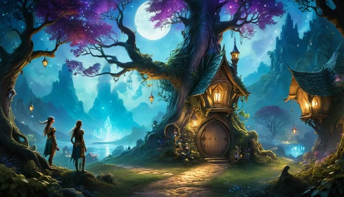 witch's house,fantasy landscape,fairy village,fantasy picture,druid grove,fairy house,enchanted forest,fairy forest,witch house,elven forest,fantasy art,devilwood,house in the forest,the mystical path,haunted forest,halloween background,fairytale forest,fairy world,fairy tale castle,the threshold of the house,Conceptual Art,Fantasy,Fantasy 05