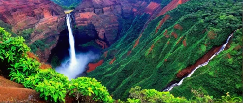 brown waterfall,molokai,wasserfall,conguillío national park,guyana,kauai,victoria falls,green waterfall,national park,harau,zion,the national park,roraima,amazing nature,water falls,waterfalls,cabaneros national park,falls of the cliff,bond falls,changbai mountain,Conceptual Art,Daily,Daily 18