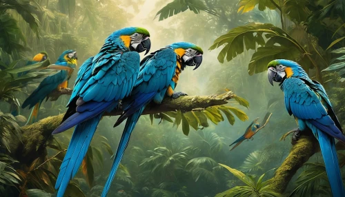 macaws blue gold,blue macaws,macaws of south america,macaws,blue and gold macaw,blue and yellow macaw,couple macaw,blue macaw,tropical birds,rare parrots,parrots,passerine parrots,hyacinth macaw,yellow-green parrots,golden parakeets,parrot couple,macaw hyacinth,toucans,blue parrot,macaw,Conceptual Art,Fantasy,Fantasy 05