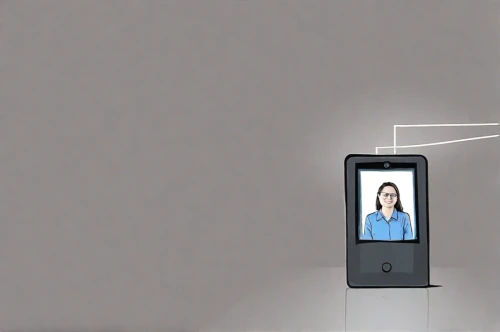 digital photo frame,interactive kiosk,digital identity,woman holding a smartphone,droste effect,eye tracking,biometrics,virtual identity,bar code scanner,videoconferencing,video chat,video phone,mobile camera,video call,voice search,nano sim,surveillance camera,instant camera,bluetooth headset,viewphone