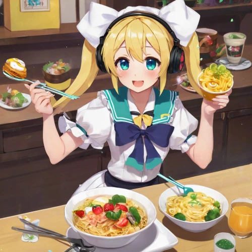 yakisoba,tsumugi kotobuki k-on,feast noodles,delicious food,udon,kawaii food,gastronomy,rotini,pasta,chef,italian cuisine,food and cooking,cuisine,delicious meal,macaroni,ramen,star kitchen,indomie,teppanyaki,waitress,Conceptual Art,Daily,Daily 19