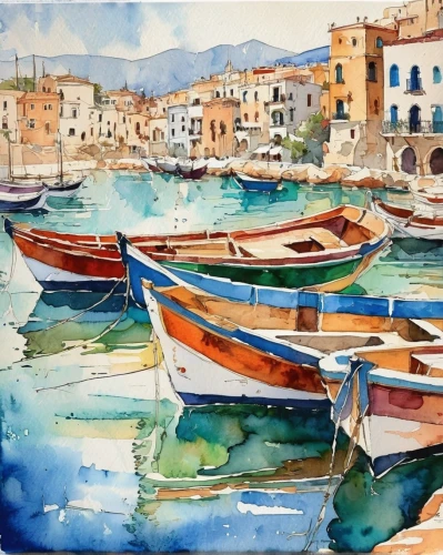 watercolor,watercolor painting,water color,mediterranean,water colors,fishing boats,boats in the port,watercolor background,boat landscape,watercolor blue,watercolors,watercolor shops,wooden boats,watercolor paint,italian painter,small boats on sea,boats,watercolour,watercolor wine,sea landscape,Unique,Paper Cuts,Paper Cuts 06