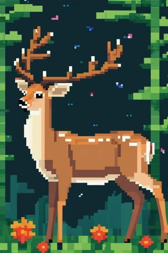 deer illustration,deer,dotted deer,pixel art,glowing antlers,deer drawing,deers,fawn,antlers,young-deer,male deer,gold deer,stag,white-tailed deer,pixel,deer in tears,christmas deer,winter deer,forest animal,young deer,Unique,Pixel,Pixel 01