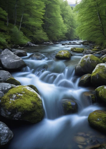 mountain stream,flowing creek,flowing water,clear stream,rushing water,mountain spring,water flow,water flowing,streams,mountain river,river landscape,green trees with water,aaa,longexposure,green waterfall,landscape photography,rapids,stream,brook landscape,great smoky mountains,Illustration,Retro,Retro 24