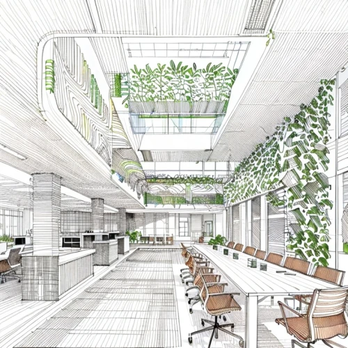 food court,cafeteria,school design,watercolor cafe,modern office,daylighting,winter garden,archidaily,greenhouse,eco-construction,a restaurant,offices,greenhouse effect,canteen,renovation,culinary herbs,eco hotel,juice plant,beefsteak plant,working space,Design Sketch,Design Sketch,None