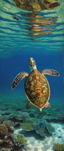 loggerhead sea turtle,loggerhead turtle,green sea turtle,sea turtle,green turtle,kemp's ridley sea turtle,olive ridley sea turtle,macrochelys,water turtle,turtle,land turtle,underwater background,florida redbelly turtle,terrapin,hawksbill sea turtle,turtle pattern,marine animal,map turtle,common map turtle,underwater landscape,Illustration,Realistic Fantasy,Realistic Fantasy 08