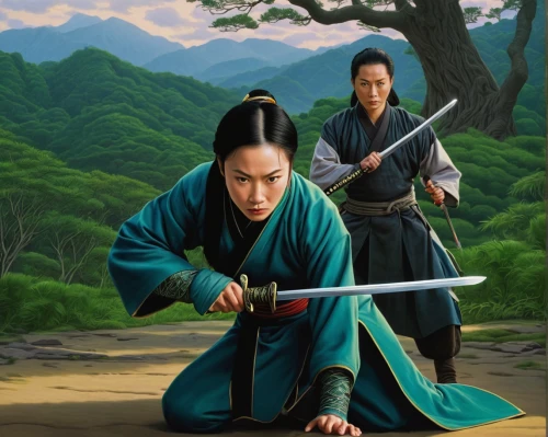 xing yi quan,chinese art,yi sun sin,taijiquan,japanese martial arts,haidong gumdo,bamboo flute,martial arts,korean culture,shaolin kung fu,wushu,beautiful girls with katana,baguazhang,sambo (martial art),kungfu,samurai sword,oriental painting,martial arts uniform,korean history,kenjutsu,Illustration,Retro,Retro 16