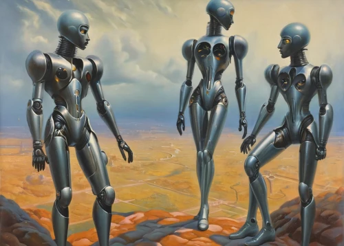 dr. manhattan,meridians,mannequins,non-human beings,binary system,guards of the canyon,travelers,humanoid,surrealism,machines,cybernetics,dali,droids,andromeda,robots,primitive man,elongate,dune 45,human evolution,science fiction,Conceptual Art,Sci-Fi,Sci-Fi 03