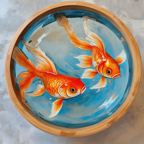 koi fish,koi carp,discus fish,water lily plate,fishes,two fish,koi pond,koi carps,fish in water,goldfish,nian gao,koi,decorative plate,dishware,chinaware,vintage dishes,plates,wooden plate,fish,discus,Conceptual Art,Oil color,Oil Color 10