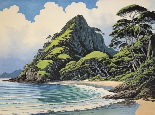 punakaiki,beach landscape,coastal landscape,paparoa national park,bay of islands,mountain beach,kauai,molokai,an island far away landscape,landscape with sea,napali coast,cliff beach,navajo bay,cool woodblock images,north island,napali,beach scenery,cliffs ocean,kei islands,brazilian beach,Conceptual Art,Daily,Daily 09