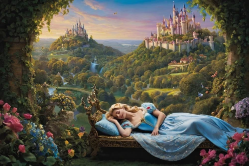 cinderella,sleeping beauty castle,sleeping beauty,fairytales,fairy tale,a fairy tale,children's fairy tale,fairytale,fantasy picture,fairy tales,the sleeping rose,fairy tale character,rapunzel,fairy tale castle,dream world,alice in wonderland,fairytale characters,the little girl's room,sleeping rose,idyll,Illustration,Retro,Retro 18