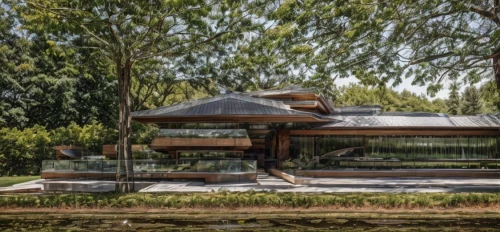 house by the water,timber house,wooden house,grass roof,chinese architecture,pool house,house with lake,boat house,houseboat,mid century house,summer house,eco hotel,asian architecture,luxury property,modern house,dunes house,house hevelius,folding roof,modern architecture,corten steel,Architecture,Commercial Building,Modern,Organic Modernism 2