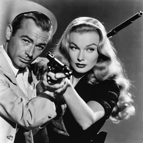 rear window,smith and wesson,eva saint marie-hollywood,gena rolands-hollywood,casablanca,vintage man and woman,fountainhead,film noir,film poster,merilyn monroe,holding a gun,woman holding gun,femme fatale,man holding gun and light,girl with gun,singer and actress,as a couple,clue and white,spy visual,nancy crossbows,Photography,Fashion Photography,Fashion Photography 19