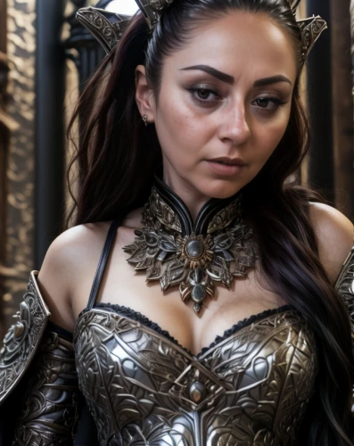 female warrior,breastplate,game of thrones,warrior woman,dark elf,celtic queen,fantasy woman,cuirass,armour,heroic fantasy,miss circassian,elven,thrones,elaeis,armor,thracian,fantasy portrait,huntress,the enchantress,sorceress