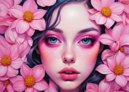 pink magnolia,girl in flowers,magnolia,pink floral background,pink daisies,kahila garland-lily,flora,magnolias,pink flowers,dahlia pink,pink peony,magnolia blossom,flower painting,flower art,floral background,pink dahlias,peony pink,falling flowers,pink petals,magnolia flowers,Conceptual Art,Daily,Daily 15