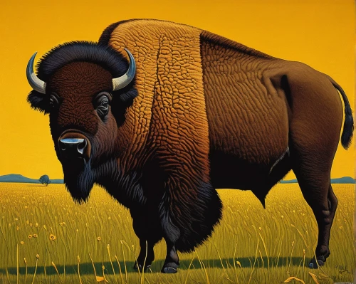 buffalo,bison,buffaloes,buffalo herder,buffalo herd,african buffalo,big ox eye,muskox,cape buffalo,chevrolet bison,tribal bull,ox,gnu,water buffalo,buffalos,black-brown mountain sheep,oxen,bighorn ram,the black sheep,black nosed sheep,Art,Artistic Painting,Artistic Painting 30