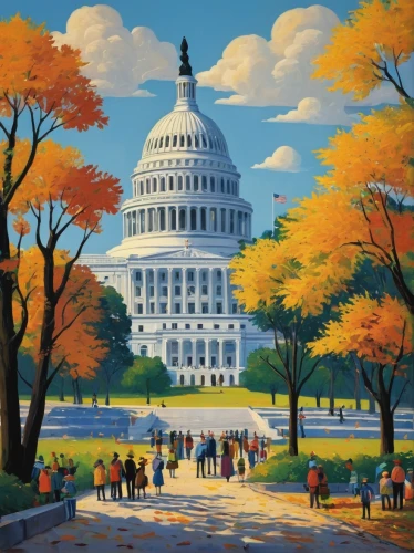 uscapitol,united states capitol,us capitol,capitol buildings,capitol,capitol building,capital hill,us capitol building,congress,tidal basin,jefferson monument,federal government,grant wood,district of columbia,washington,capital building,usa landmarks,omnibus,capitol square,washington dc,Art,Artistic Painting,Artistic Painting 25