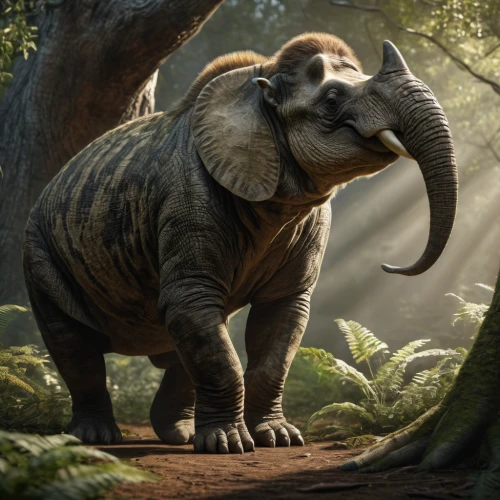 uintatherium,triceratops,aucasaurus,gorgonops,cynorhodon,tirannosaurus,brontosaurus,prehistoric,elephants and mammoths,terrestrial animal,reconstruction,rhino,rhinoceros,elephant,pachyderm,african elephant,giant tortoise,ankylosaurus,mammals,philomachus pugnax,Photography,General,Natural